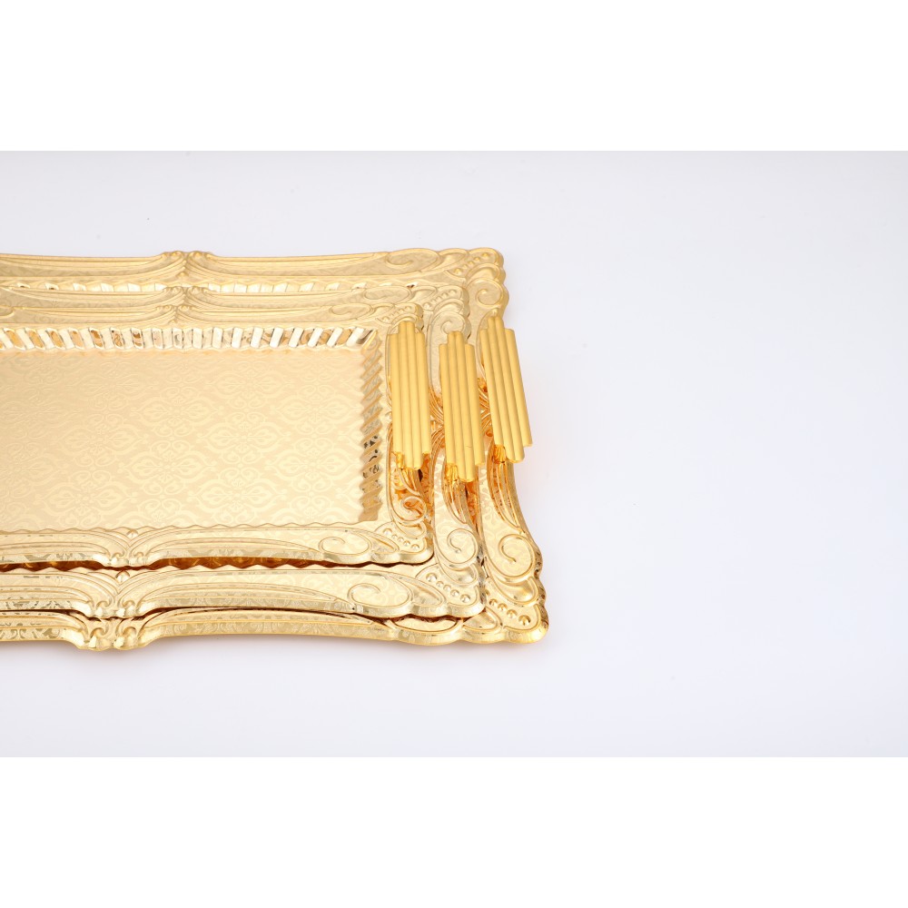 Middle East Lace Rectangular Iron Tray — 3