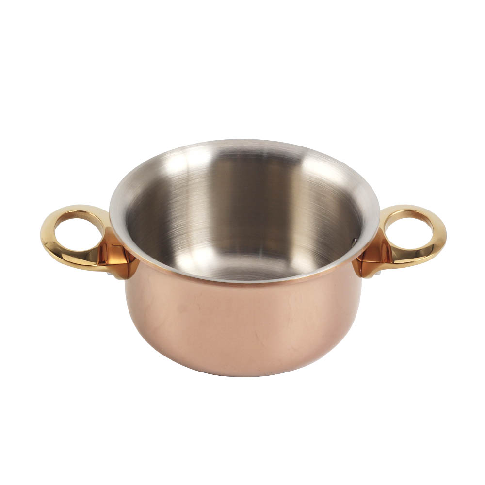 Rose Gold Tri-Ply Stainless Steel Mini Sauce Pot — product information