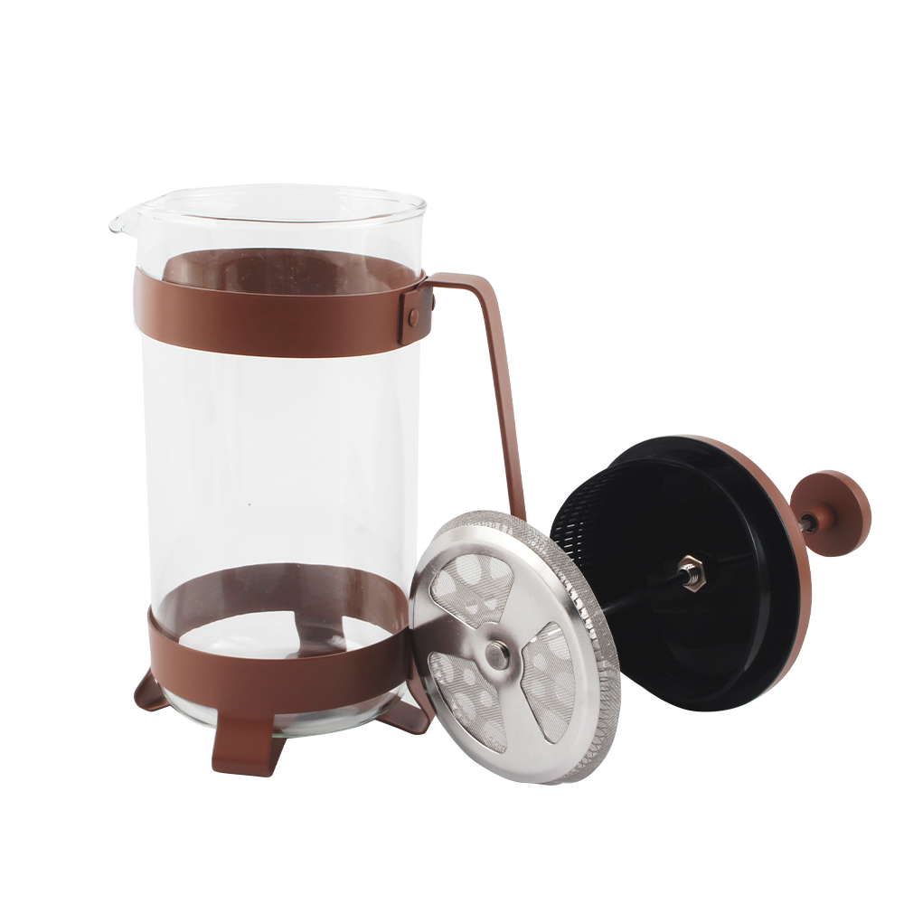 Cold Brew Coffee Tea Pot, Heat Resistant Borosilicate Glass French Press — 5