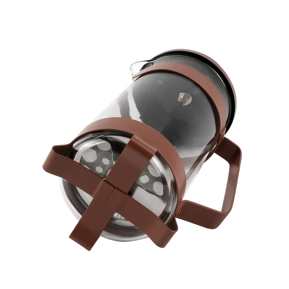 Cold Brew Coffee Tea Pot, Heat Resistant Borosilicate Glass French Press — 2