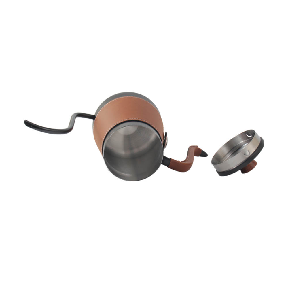 Pour Over Coffee Kettle With Gooseneck And Leather Cover — 5