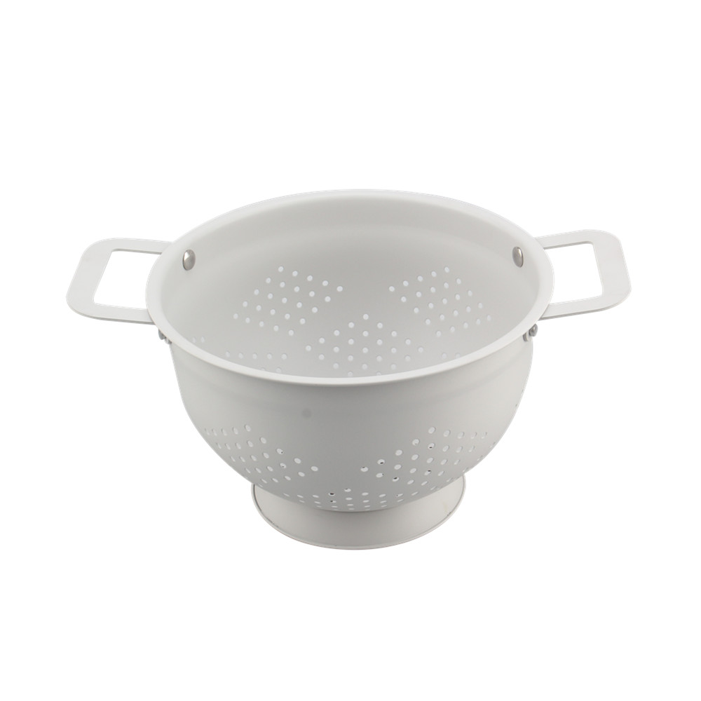 Morden Design White Stainless Steel Colander — product information