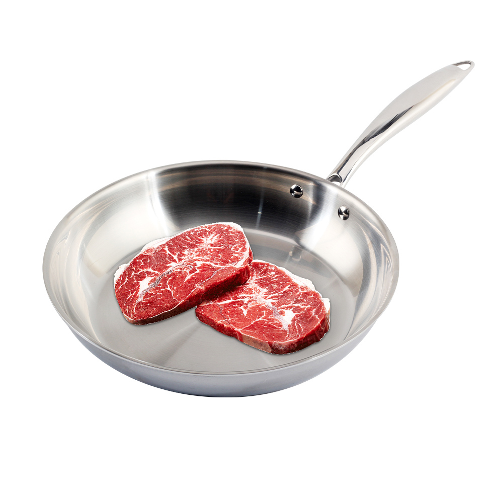 Tri-Ply Stainless Steel Frying Pan Set — 3