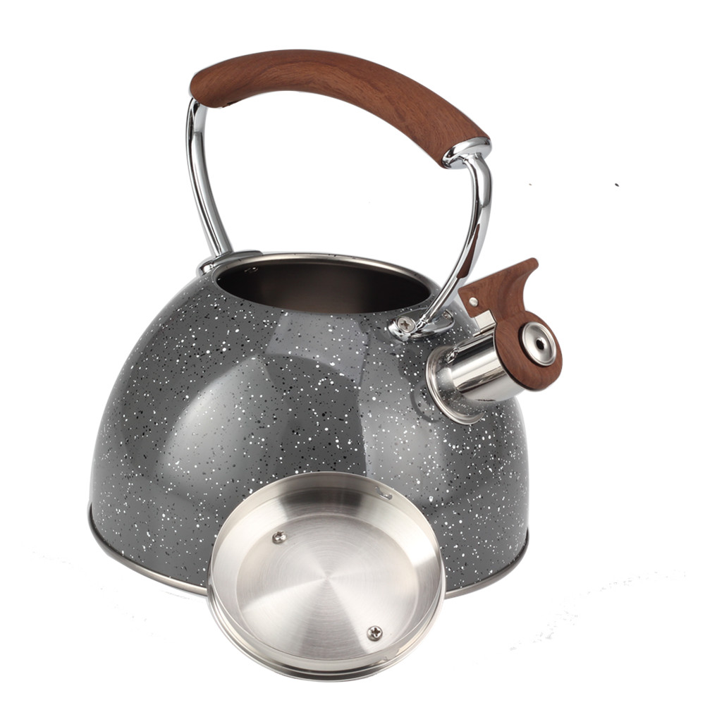 Whistling Tea Kettle With Wooden Handle — 4
