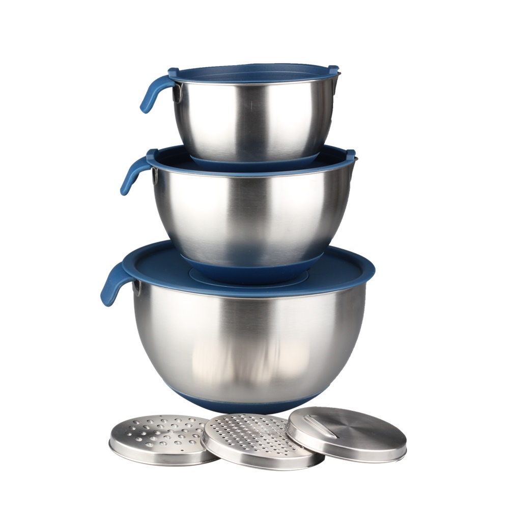 Mixing Bowls, Non Slip Silicone Base Bowls With 3pcs Graters — 4