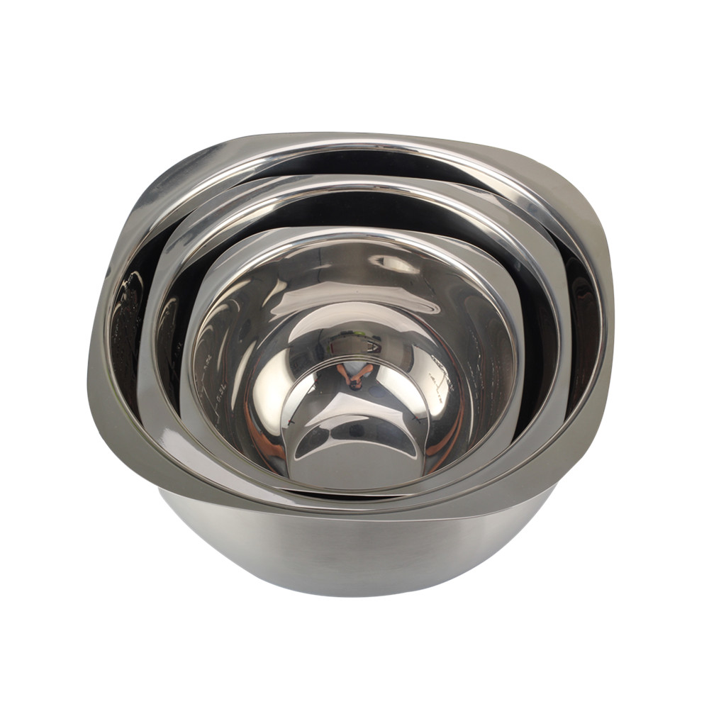 Stainless Steel Square Mixing Bowls, Food Storage Bowl Set
