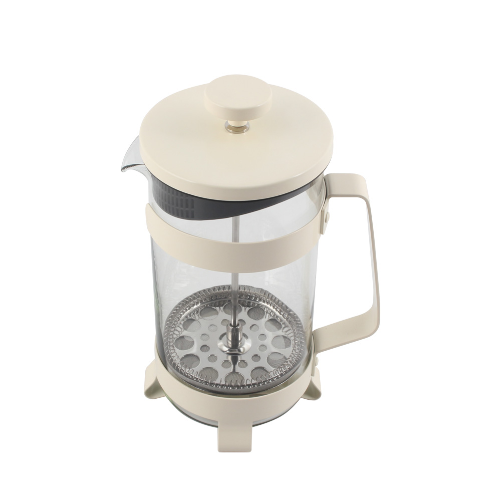 French Press Coffee Maker, High-Heat Borosilicate Glass, Stainless Steel Coffee Press — 4