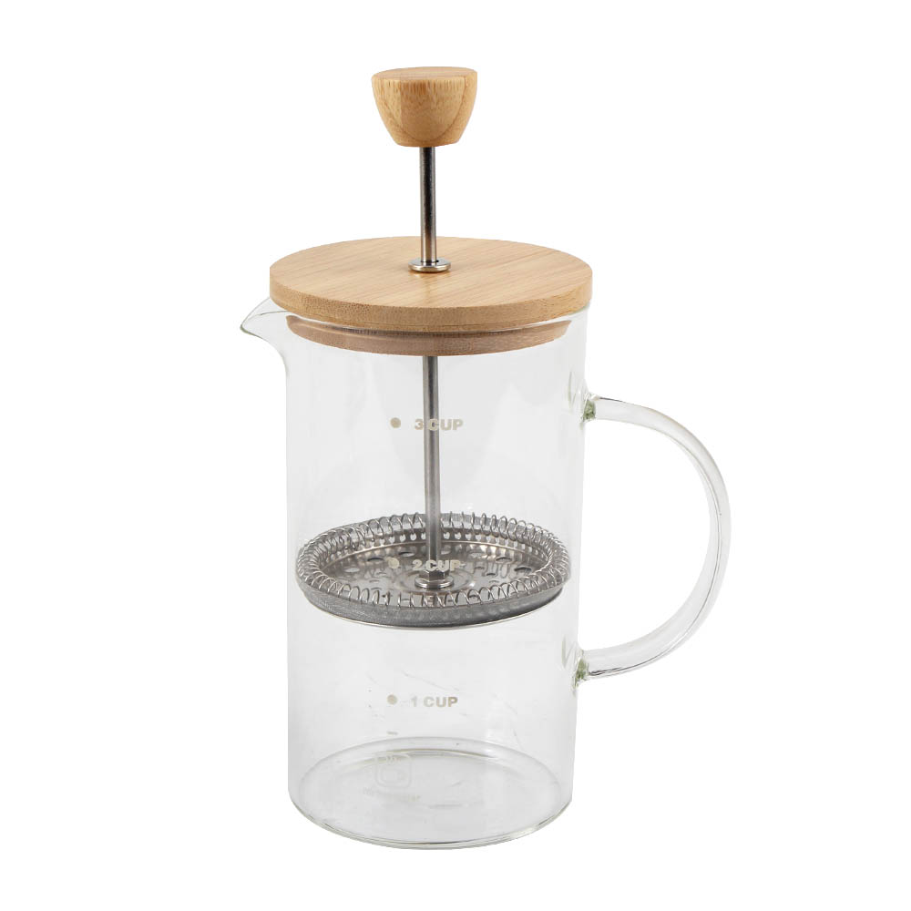 High-Heat Borosilicate Glass French Press With Bamboo Lid — 2