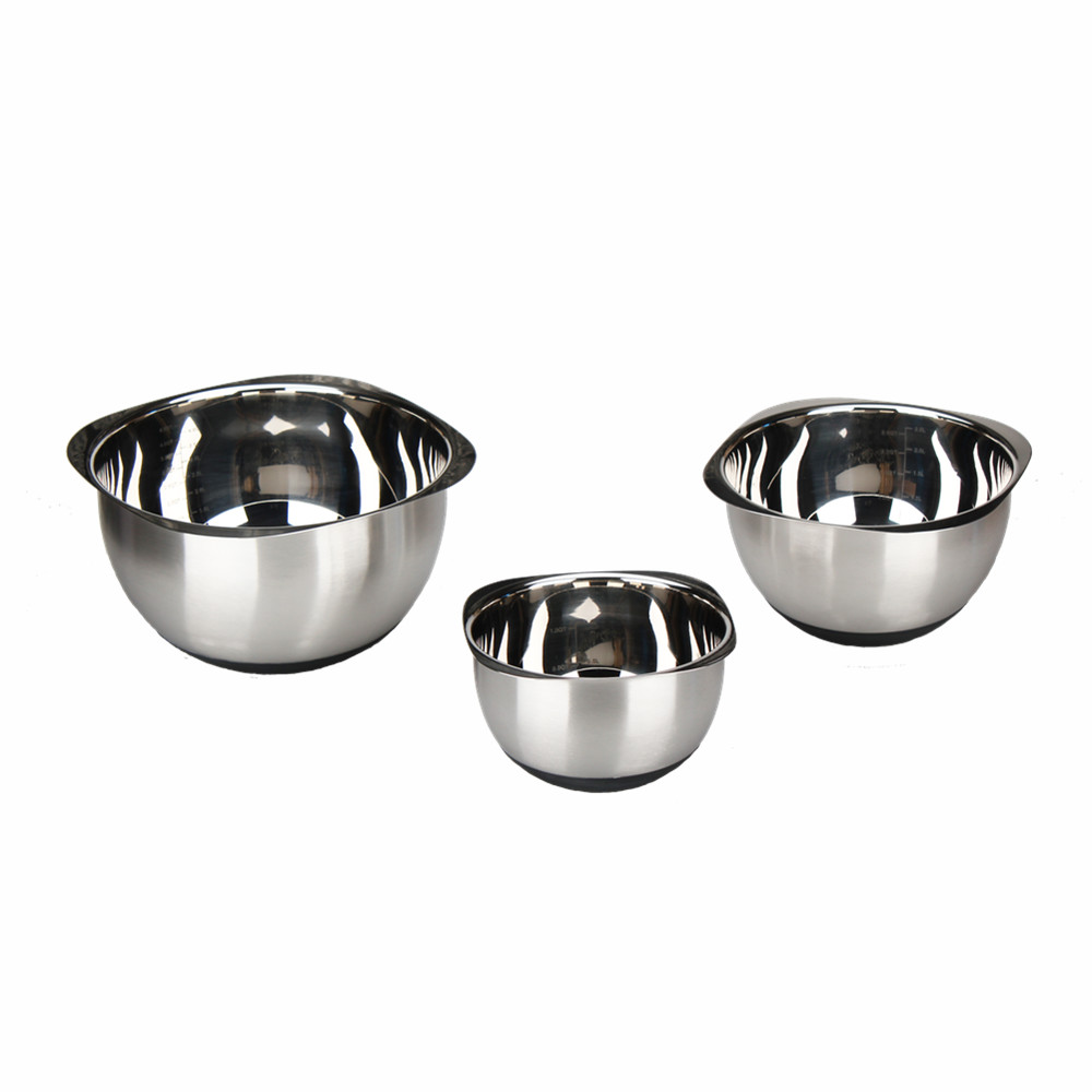 3pcs Square Mixing Bowls, Nested Bowls Kitchen Mixing — 5