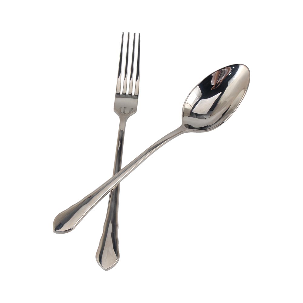 2-Piece 18/10 Stainless Steel Flatware Set(silver plated with gold accents)