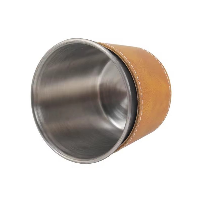 Stainless Steel Coffee Cup With Insulated Leather — 2