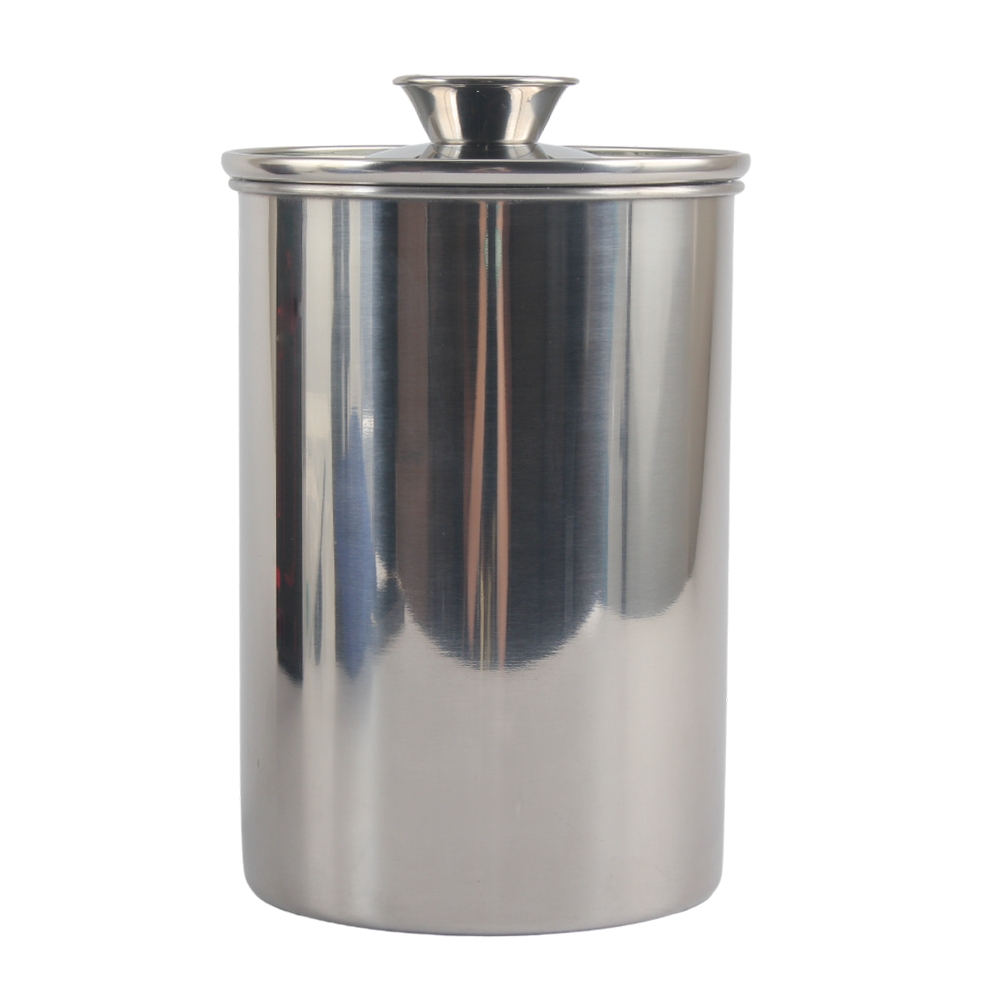 Stainless Steel Portable Storage for Coffee & Tea, Glass Lid — 5