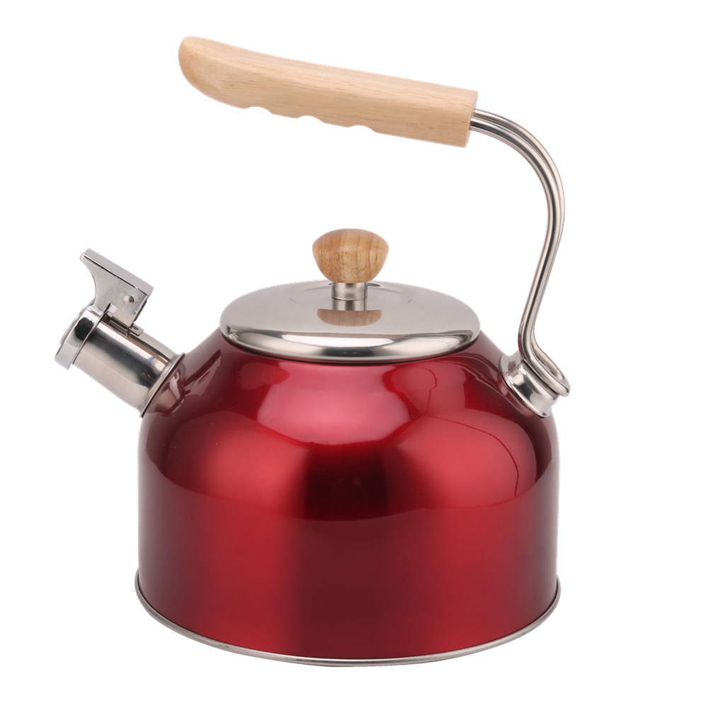 Wooden Handle-Stainless Steel Whistling Tea Kettle-Kettle With Flute — product information