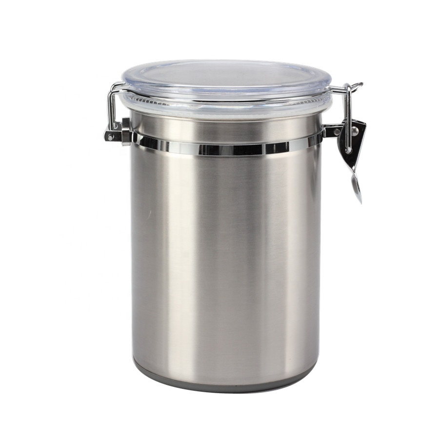 Set Of 3 Food Storage Sugar Tea Coffee Snacks Kitchen Jar With Clear Lid — product information