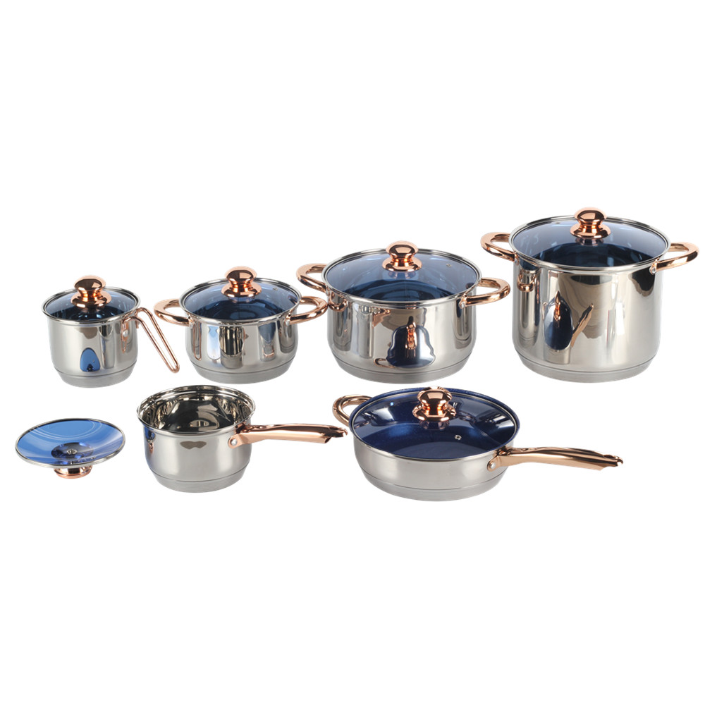 12pcs Non-Stick Cookware Setwith Golden Handle — 4