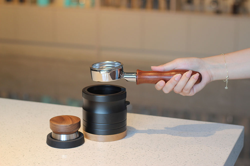 304 Stainless Steel Portafilter & Wood Handle — product information
