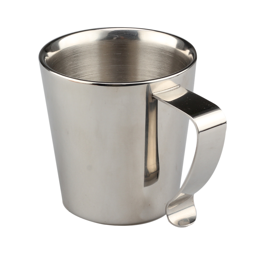 Stainless Steel Coffee Mug Set, Double Wall Coffee Mug With Saucer — 4