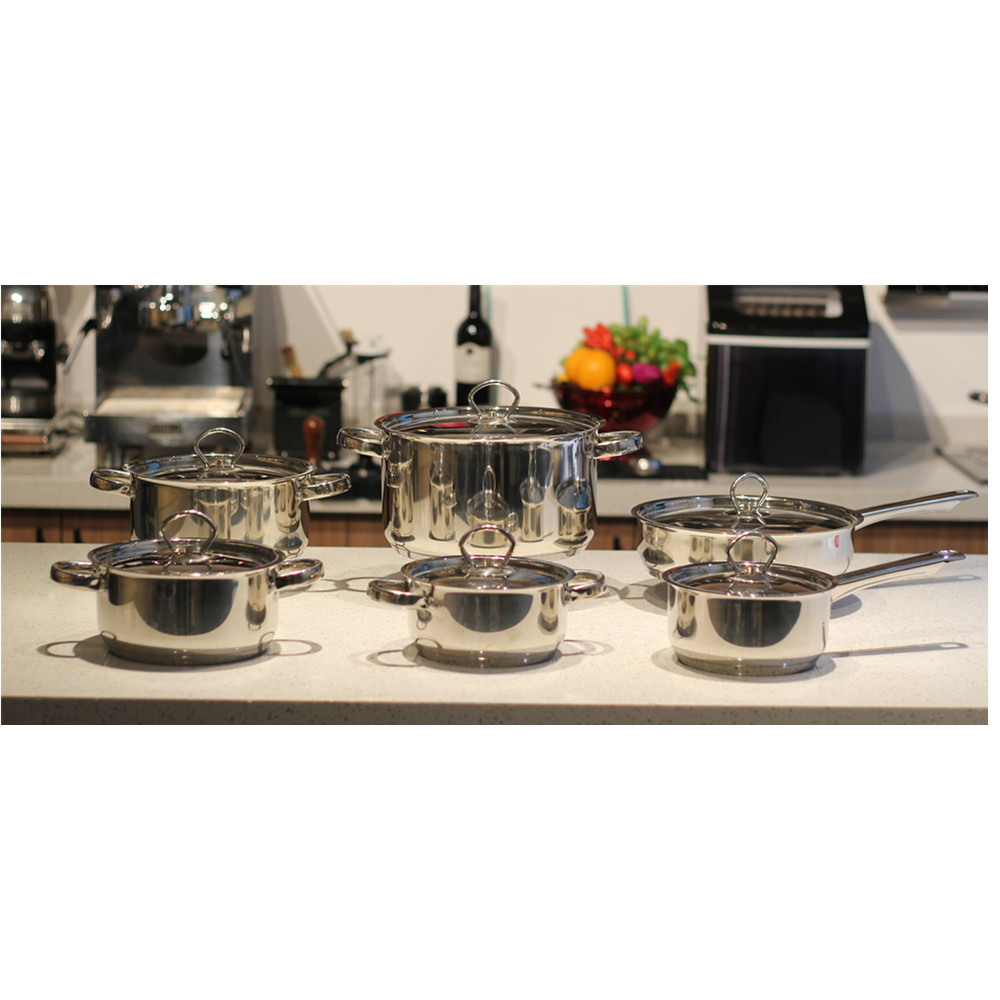 10pcs Stainless Steel Cookware Set With Stainless Steel Lid — 5