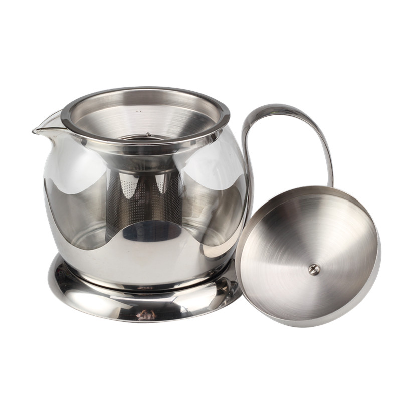 Glass Teapot Insulated Tea Cup With Infuser — 6