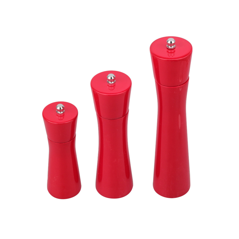 Retro Style Wooden Pepper Mill, Grinding Mechanism Salt Mill Refillable — 2