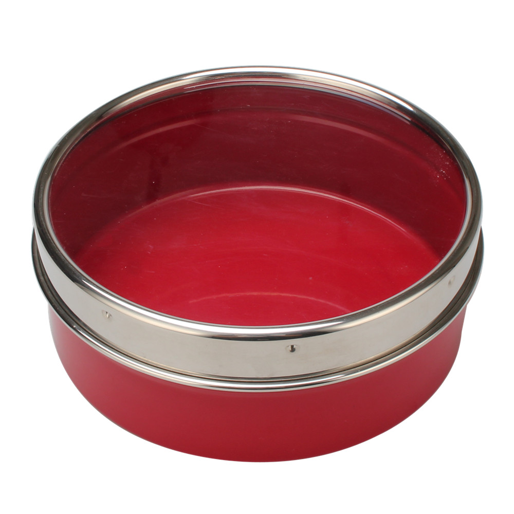 Storage Tin With Window in Lid, Stainless Steel Biscuit Tin — 3