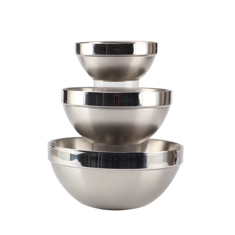 Double Wall Insulated Bowl, Metal Mixing Bowls — 3