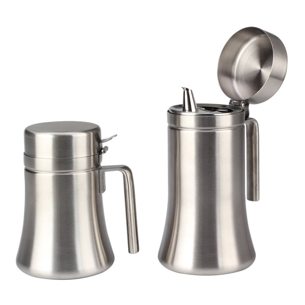 800/1000ml Stainless Steel Oil Dispensing Bottles Oil Storage Can for Home Kitchen — 3