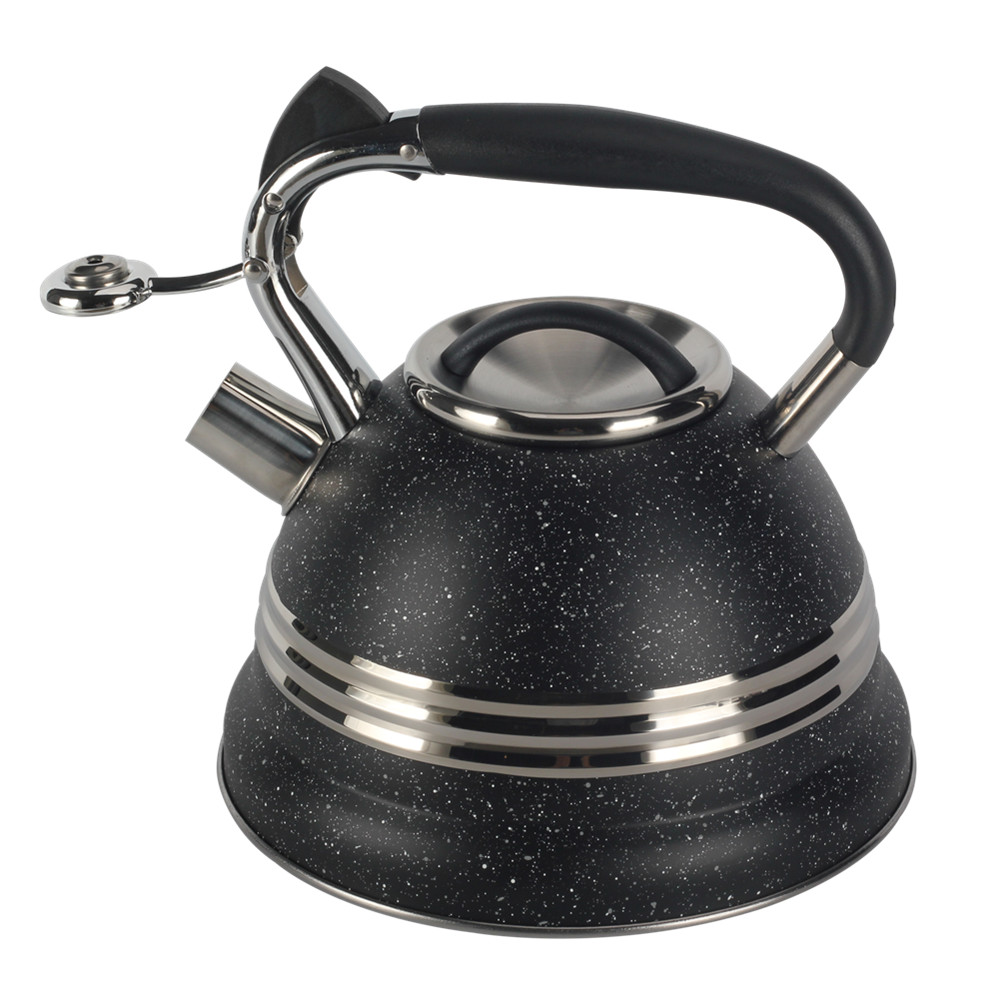 3l Stainless Steel Whistling Kettle (Black) — 2