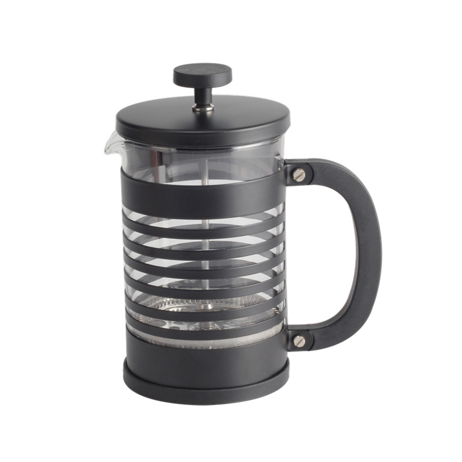 Stainless Steel Plunger System Heat Resistant Glass Coffee Press — 7