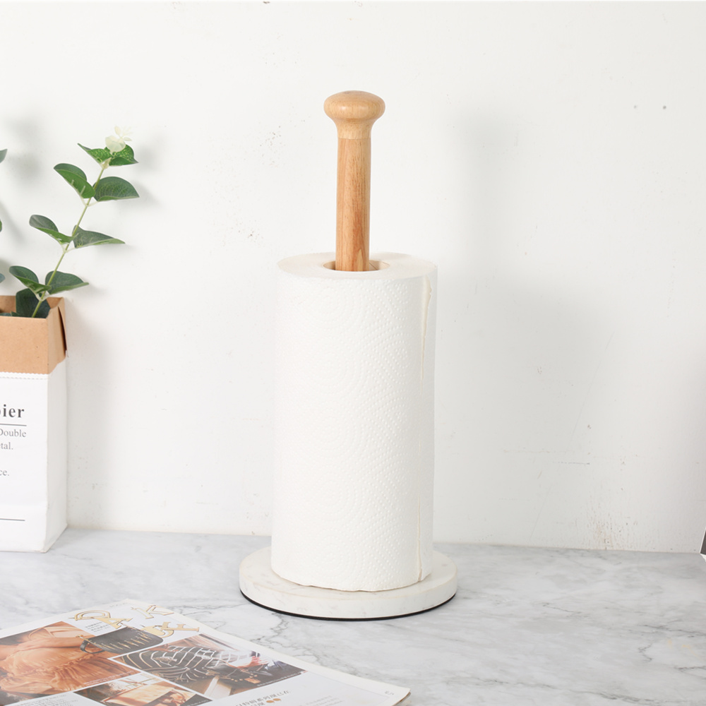 Wooden Rustproof Pedestal Lavatory Tissue Roll Holder Floor Stand — product information