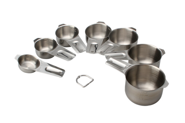 Premium Stackable Stainless Steel Cups Measuring Set for Gift Dry Liquid Ingredients Cooking Baking — 3