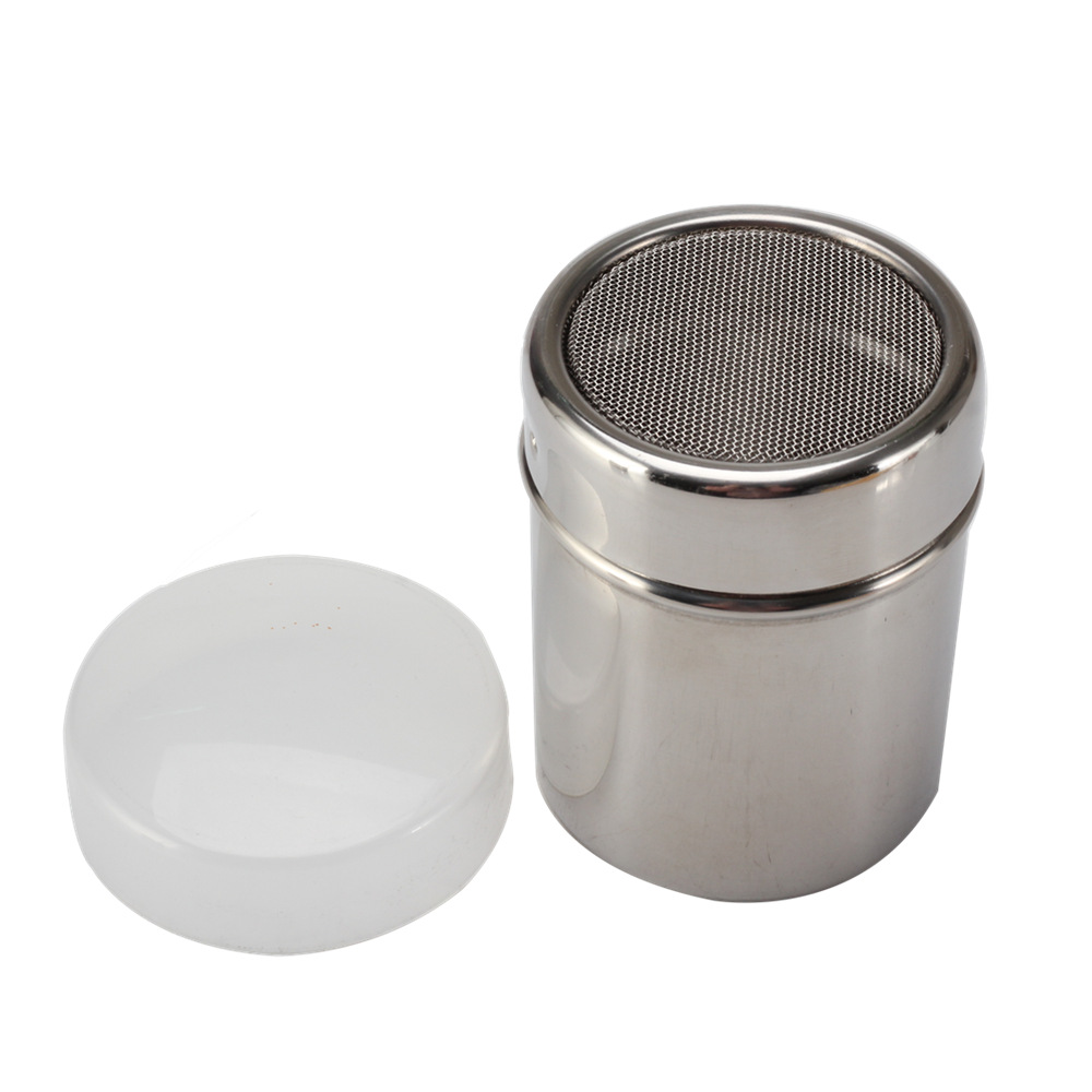 Stainless Steel Powder Shaker Mesh Chocolate Shaker Flour Coffee Sifter Jars — 7