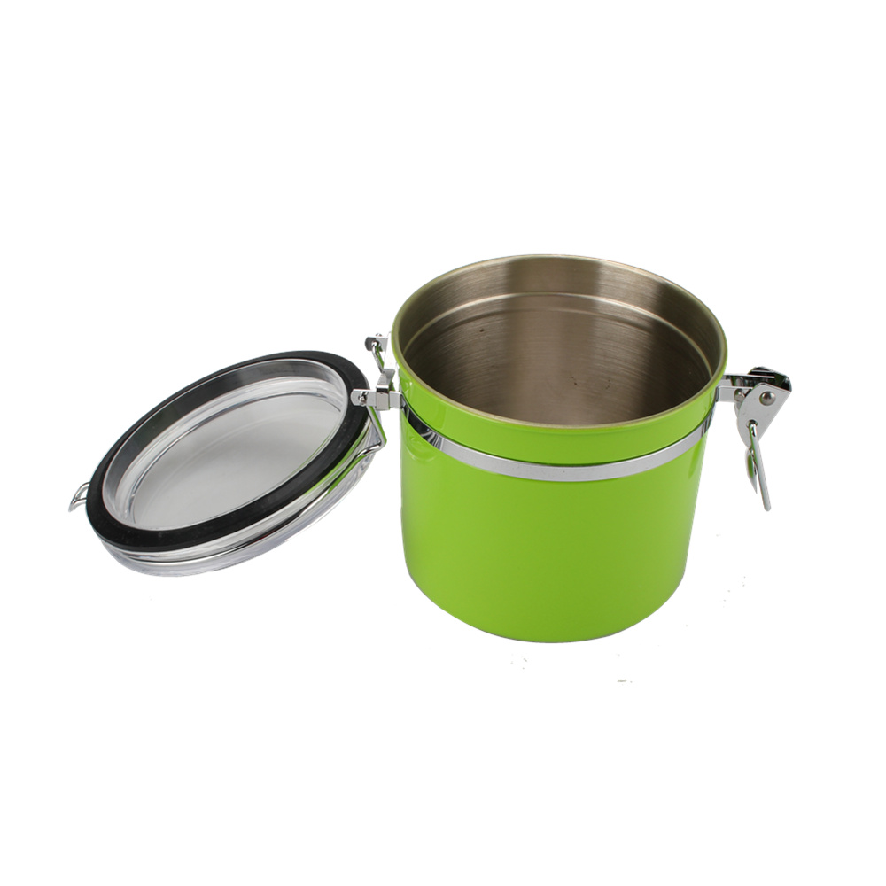 22oz Stainless Steel With Date Tracker, Measuring Scoop Coffee Canister — product information