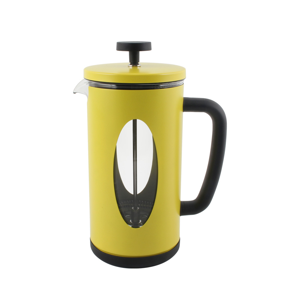 Heat Resistant Thickened Borosilicate Glass Stainless Steel Brewer, Coffee French Press — product information