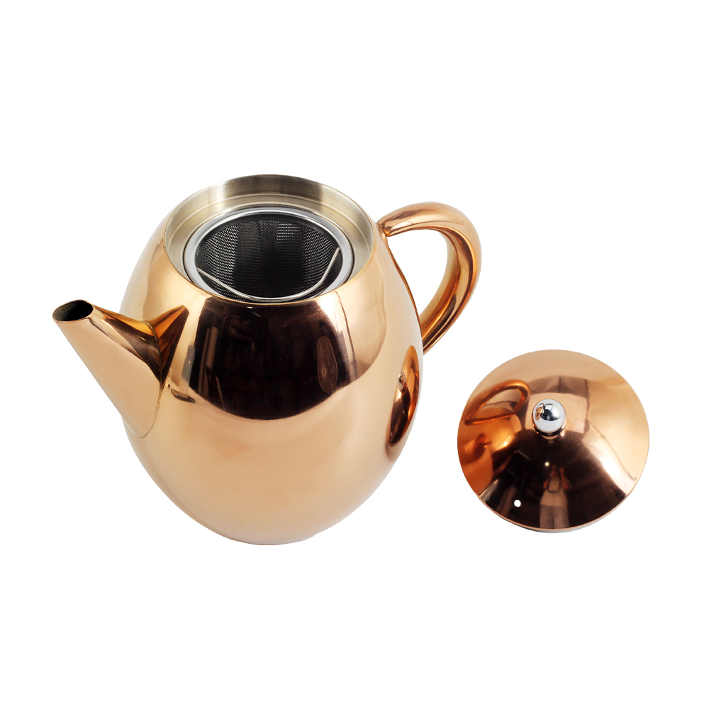 Double Walled Stainless Steel Teapot Coffee Pot — product information