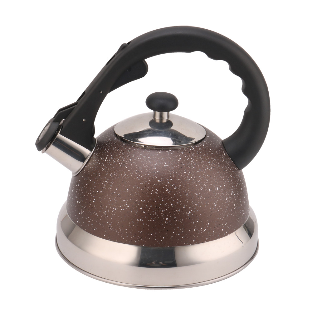 Stainless Steel Whistling Tea Kettle With Silicone Handle Coffee And Tea Sets — product information