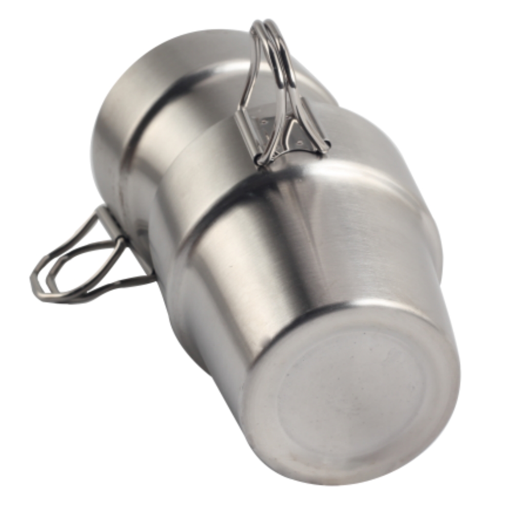 Stainless Steel Water Cup Mug With Foldable Handles — 5