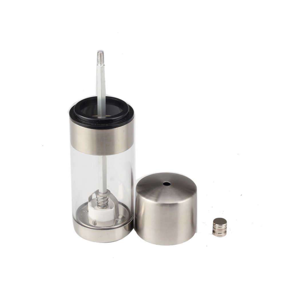 3 Pieces Salt And Pepper Mill, Manual Salt And Pepper Mill in Glass And Stainless Steel — product information