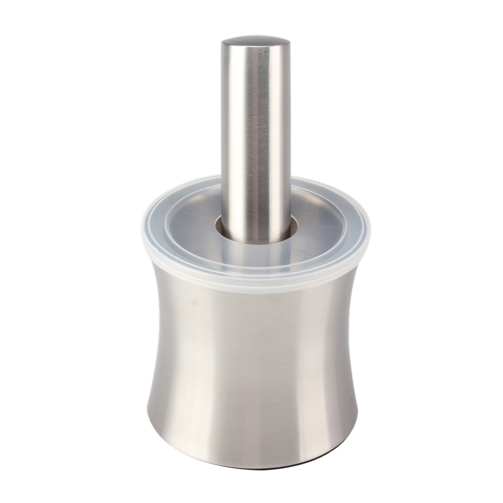 Stainless Steel Mortar and Pestle Set with Lid for Spice Medicine Grinder Coffee Bean Crusher — 2
