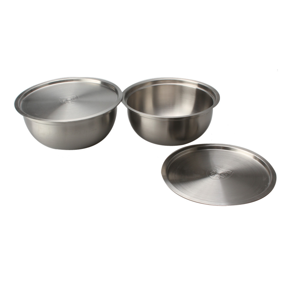 Stainless Steel Nesting Bowls With Lids — 3