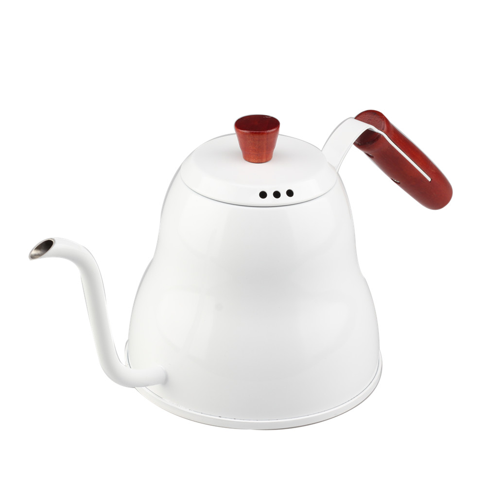 White Stovetop Tea Kettle 40 Oz 1200ml Gooseneck Kettle Teapot — product information