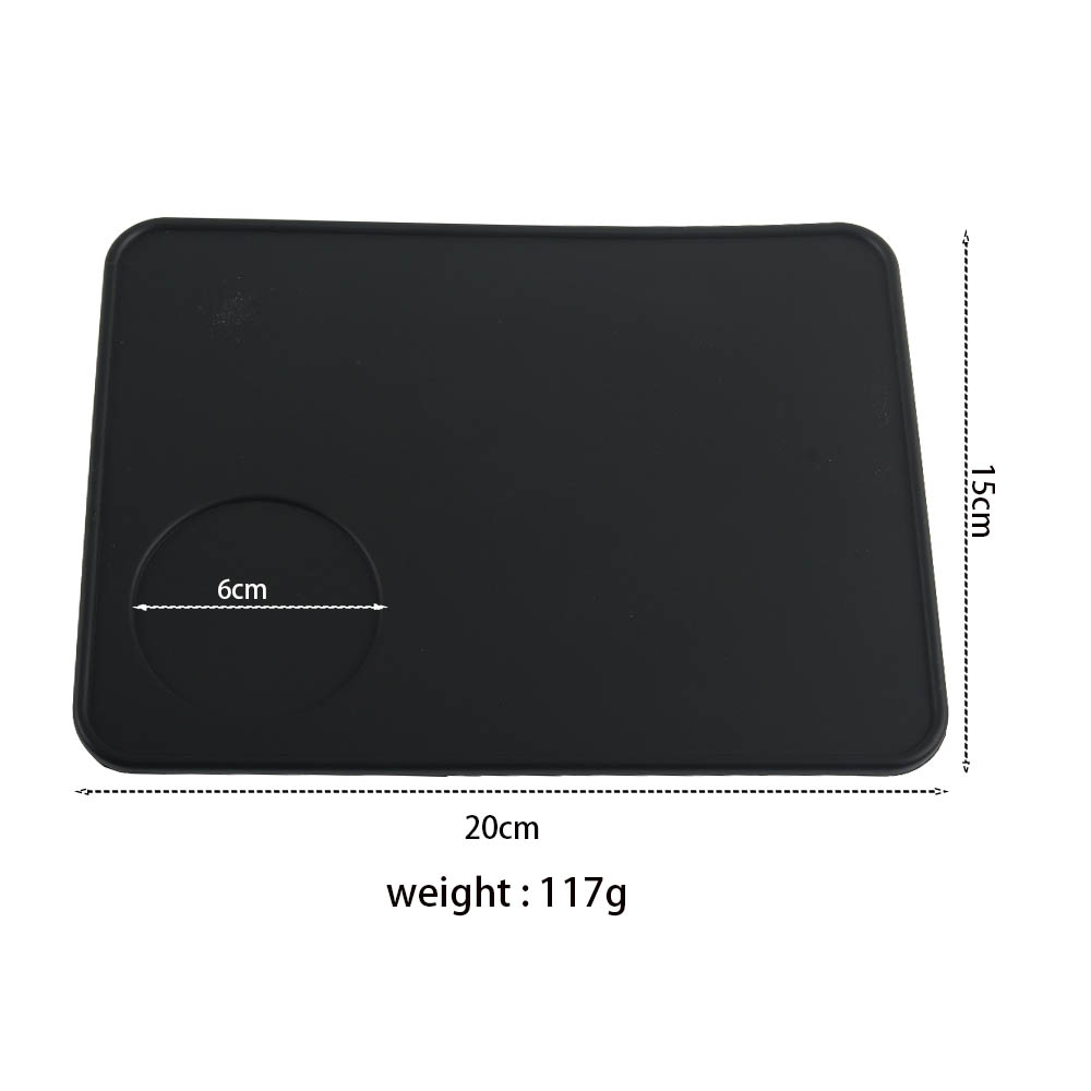 Coffee Espresso Flat Tamping Mat, Black — product information
