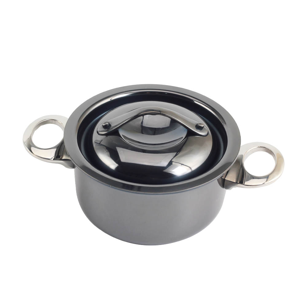 Gun Black Stainless Steel Tri-Ply Mini Sauce Pot — product information