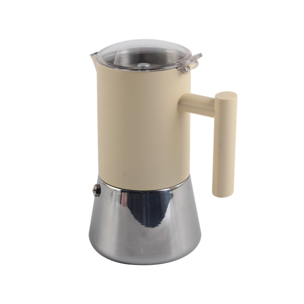 Stainless Steel Moka Pot With Clear Lid — 6