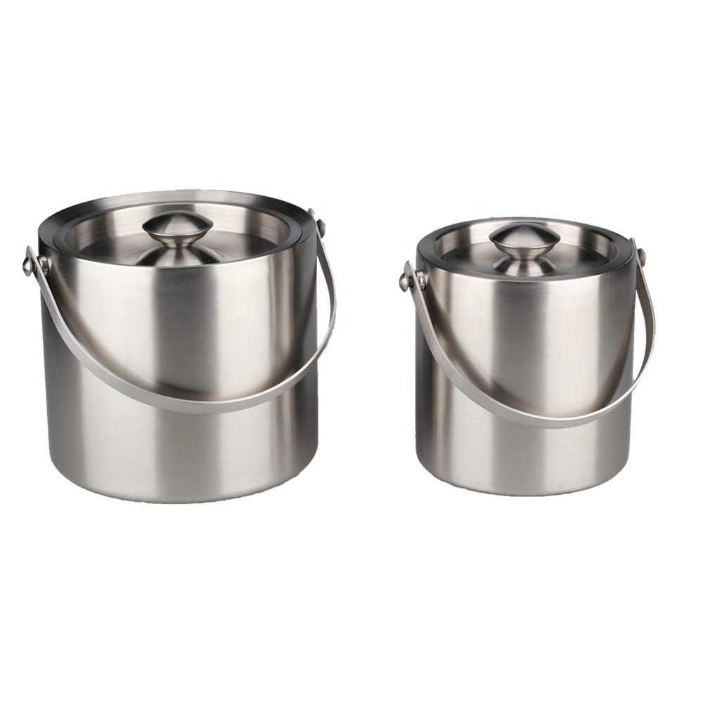 Ice Bucket, Stainless Steel Ice Bucket, Double Walled — product information