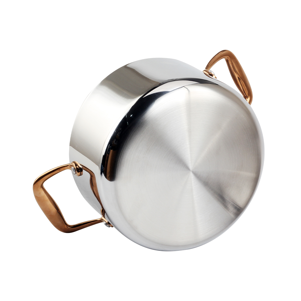 Whole-Clad Tri-Ply Stainless Steel Induction Stock Pot — 6