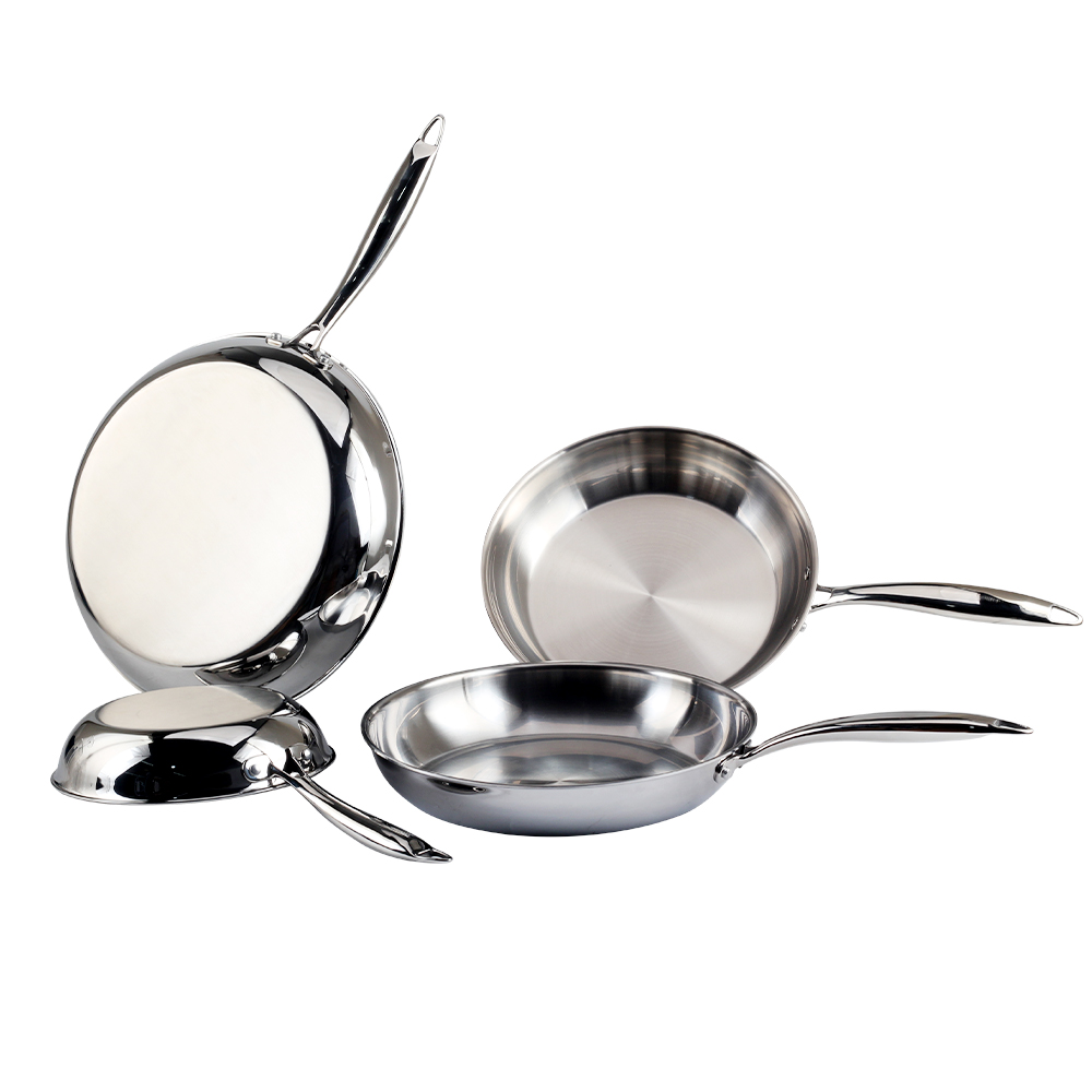 Tri-Ply Stainless Steel Frying Pan Set — 2