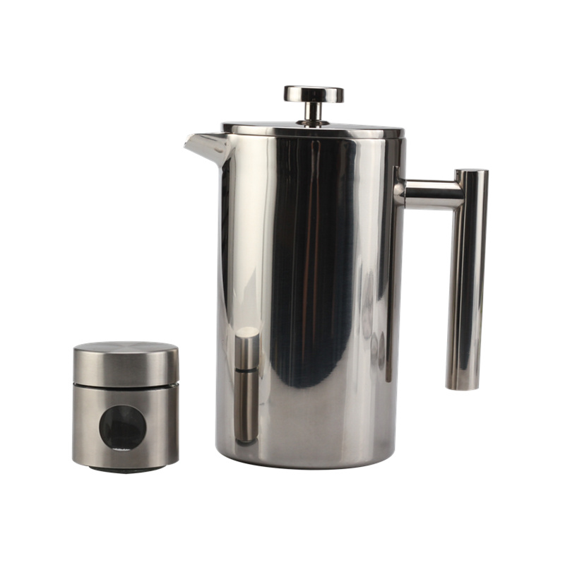 Stainless Steel French Press Coffee Maker with Travel Jar — 2