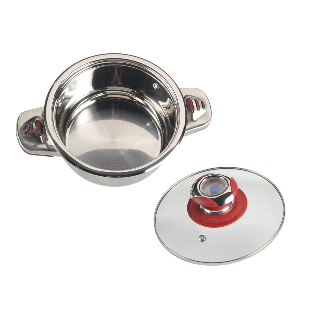 Stainless Steel Cookware Set With Heat Manage Thermometer Knob — 7