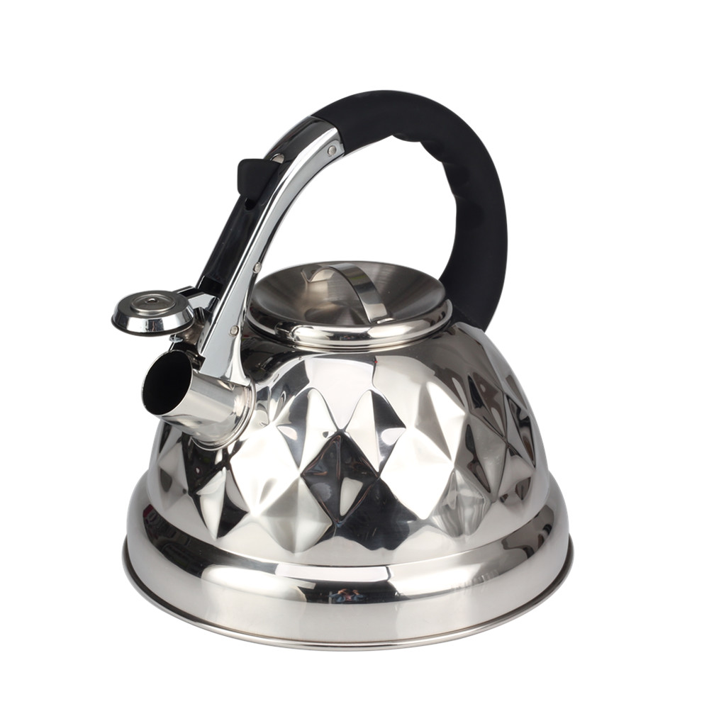 Stainless Steel Whistling Tea Kettle With Silicone Handle for Kitchen Camping — product information